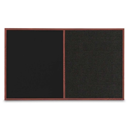 United Visual Products Enclosed Corkboard, 1 Door, 18"x24", 4" Fra UV3400-BRONZE-MEDGRY